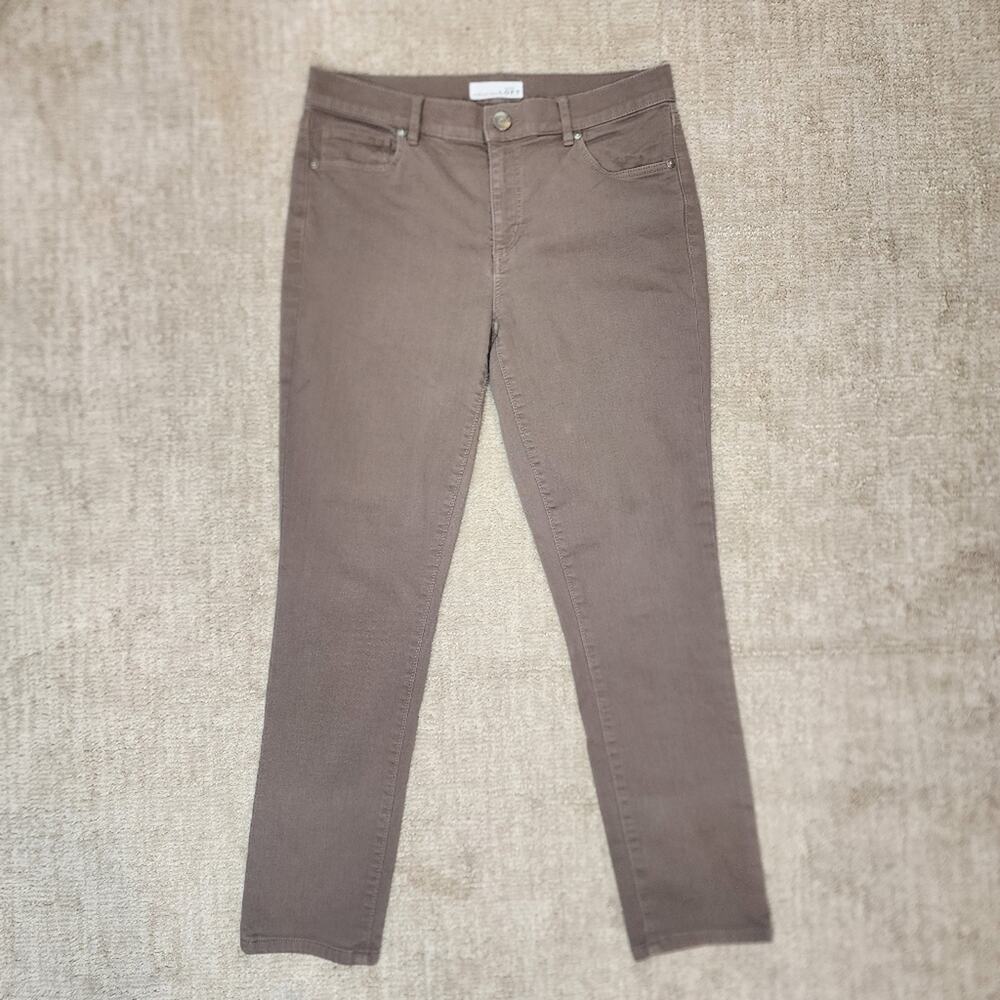 Loft Made and Loved Brown Skinny Crop Pants Women's Size 28 6